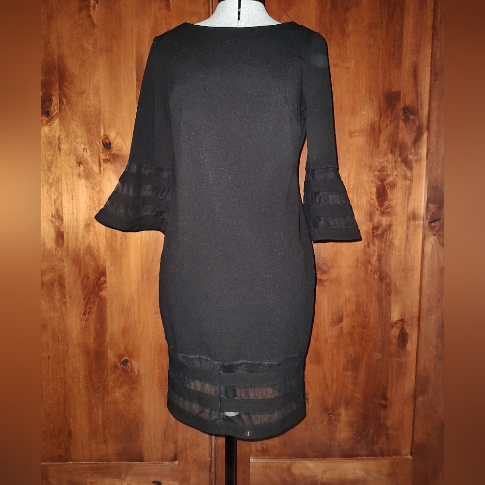 Calvin Klein Black Illusion Bell Sleeve Size 8